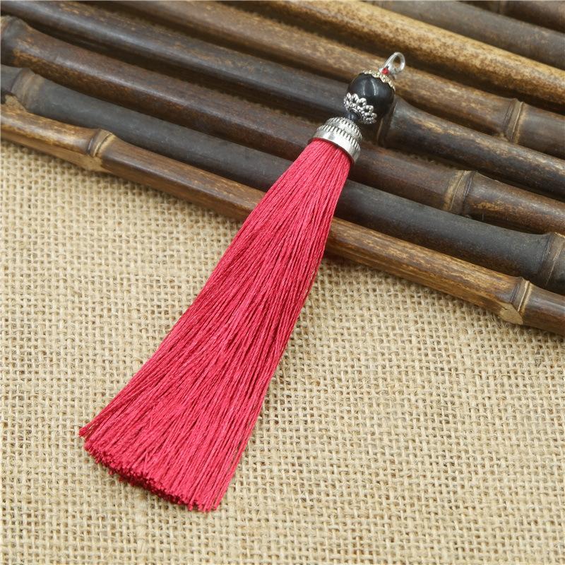 Tassel Ear With Hat Diy Handmade Ear Pendant High-End Lobster Buckle Tassel Ear Pendant