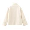 Women's Fleece Jacket Oversized Zip Up Stand Collar Fuzzy Sherpa Coat with Pockets Casual Winter Fall Outerwear