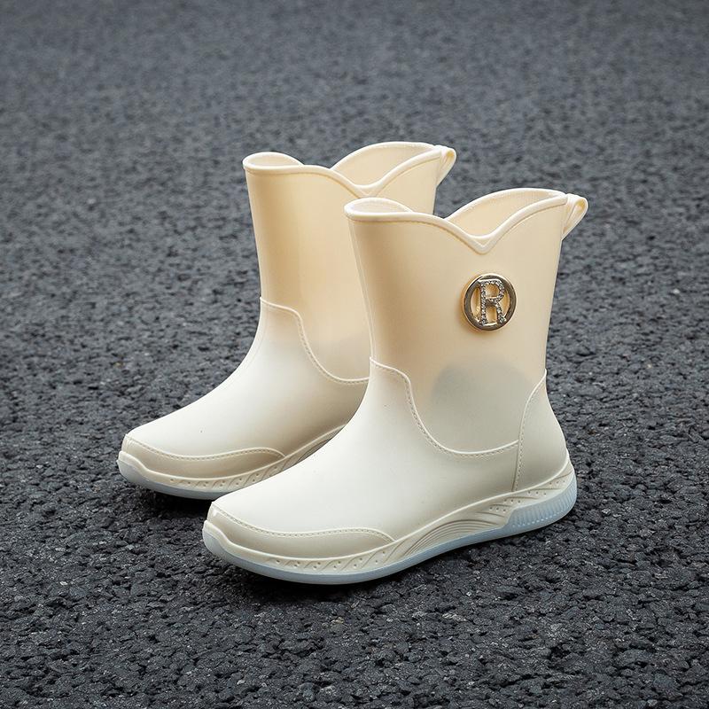 Simple Fashion Short Women's Rain Boots Non-slip Rain Shoes Waterproof Boots Women's Water Shoes Rubber Shoes On Rainy Days