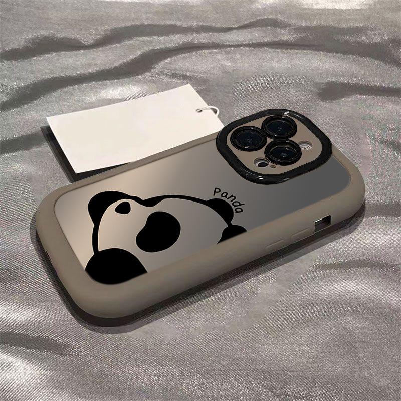 Applicable To Apple 16 New 14plus Matte 13 Silicone 12mini Cartoon Panda 15promax Mobile Phone Case