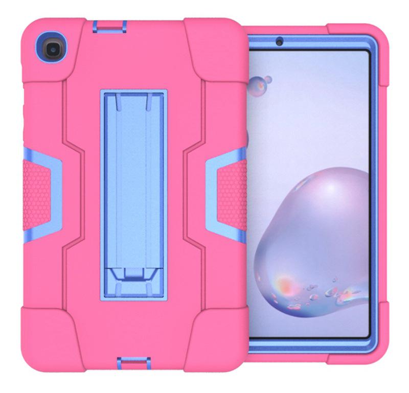 Samsung Tab A8.4 (2020) Schützende 3-in-1-Silikonhülle mit Ständer – sturzsicher und langlebig.