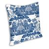 45x45cm Blaue Weide Chinesisches Blau-Weißes Porzellan Inspiriertes Kissenbezug Wohnzimmer Kissenbezug Quadratischer Kissenbezug Kissenhülle