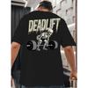 Deadlift Men's T-shirts Classic Versatile Round Neck Back Printed T-shirt Shirt, Suitable for Basketball, a Must-have Men's Summer Outfit In the Gym