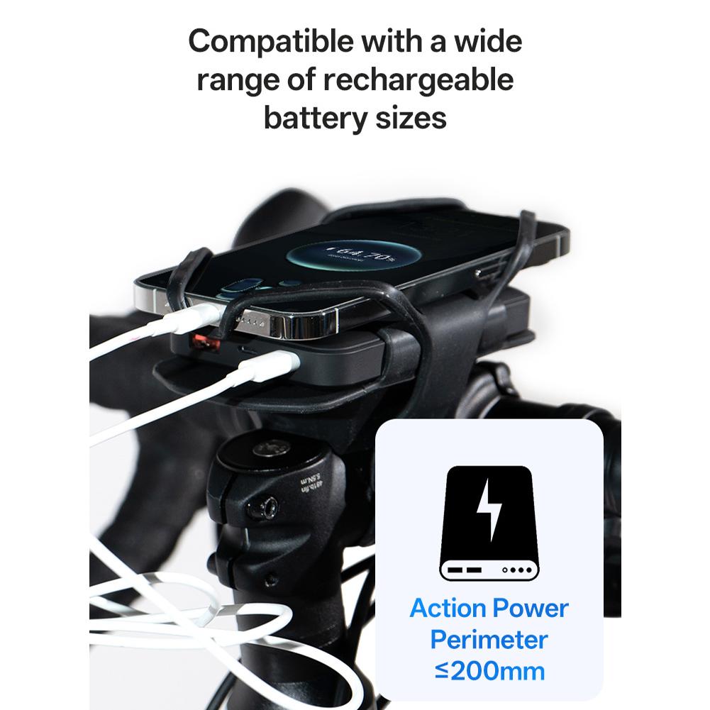 Silicone Bicycle Phone Holder Anti-Slip Bike Handlebar Phone Mount Quick Release Cycling Cell Phone Mount Bicycle Accessories