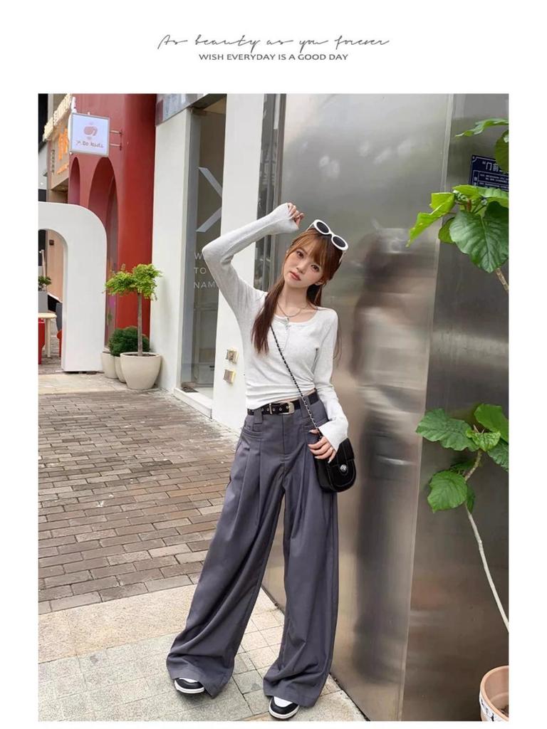 2026 Early Autumn Slimming Long Sleeve T-Shirt for Students