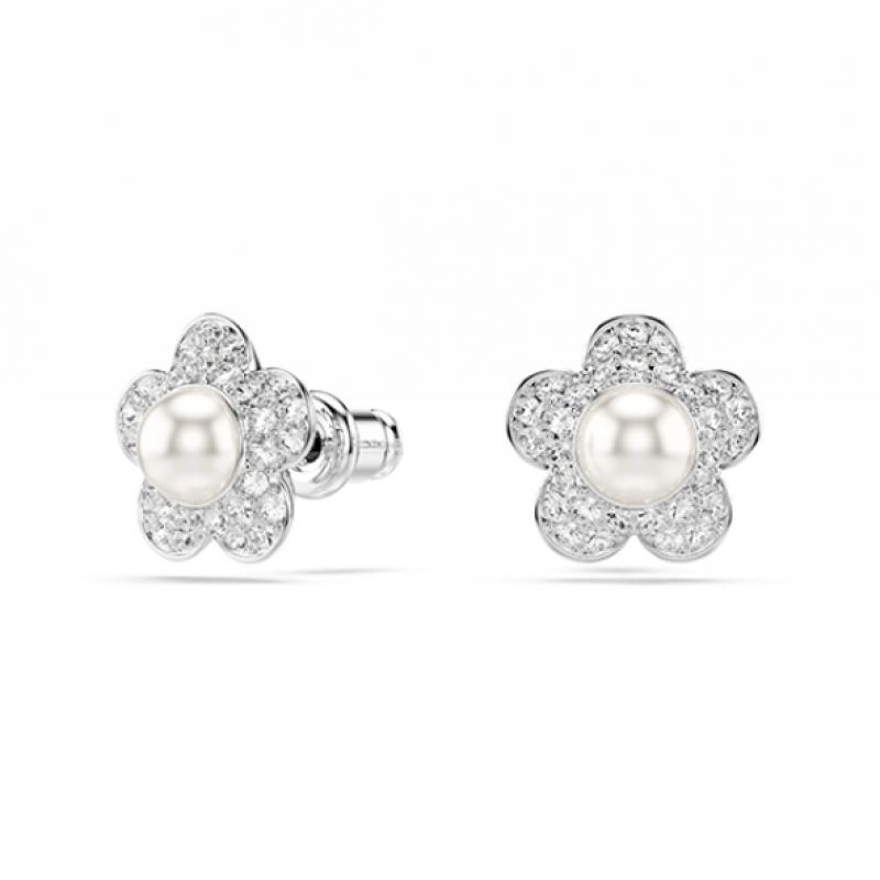 Swarovski [genuine Product   Shopping Bag Included] Flower Stud Earrings Ariana 
