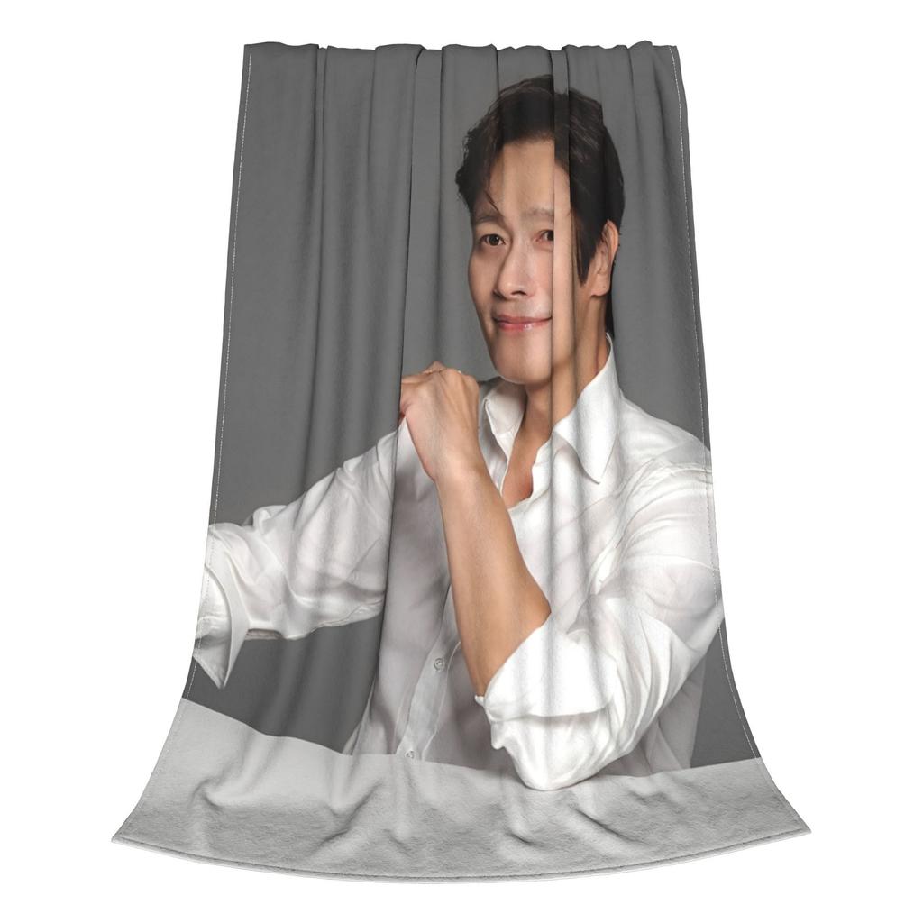 Lee Byung hun aktor Merch Koc Super Miękki Polarowy Koc Przytulna Kołdra