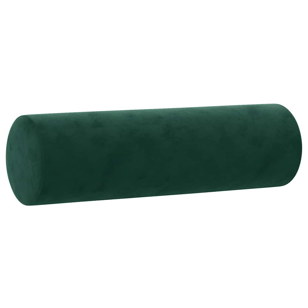 2 Piece Sofa Set with Cushions Dark Green Velvet