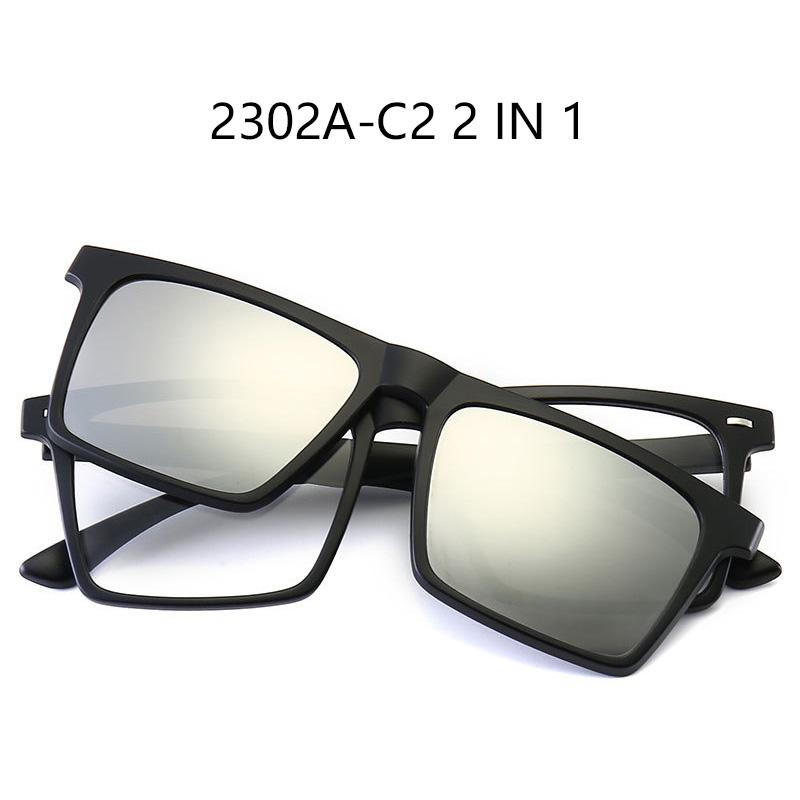 

2302A Anti Blue Light Dual-purpose Magnet Set Mirror Men Women Multi-lens ColorSunglasses Magnetic Can Custom 0