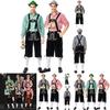 Deutsche Traditionelle Oktoberfest-Kleidung Bühnenkostüm für Herren mit Stilvollem Karoshirt