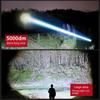 High Power Telescopic  Zoom Torch Powerful Camping Light LED Display  Flashlight  Hiking