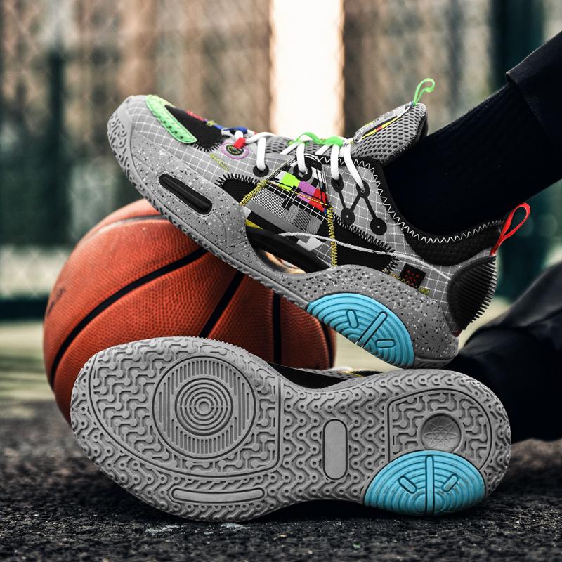 Fashion Retro Splicing Men's Basketball Shoes High-quality Professional Sports Running Shoes Men Outdoor Basket Shoes Men Street Sneaker