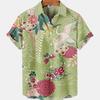 Men's Bird Costumes Hawaii Vacation Vintage Shirt For Men 3D Floral Casual Pattern High Quality Luxury Dazn Clothes Blouse Tops