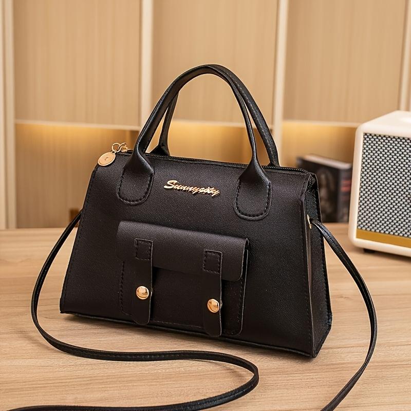 Commute Handbag, Modern Handbag, Sleek Design, Casual чёрный