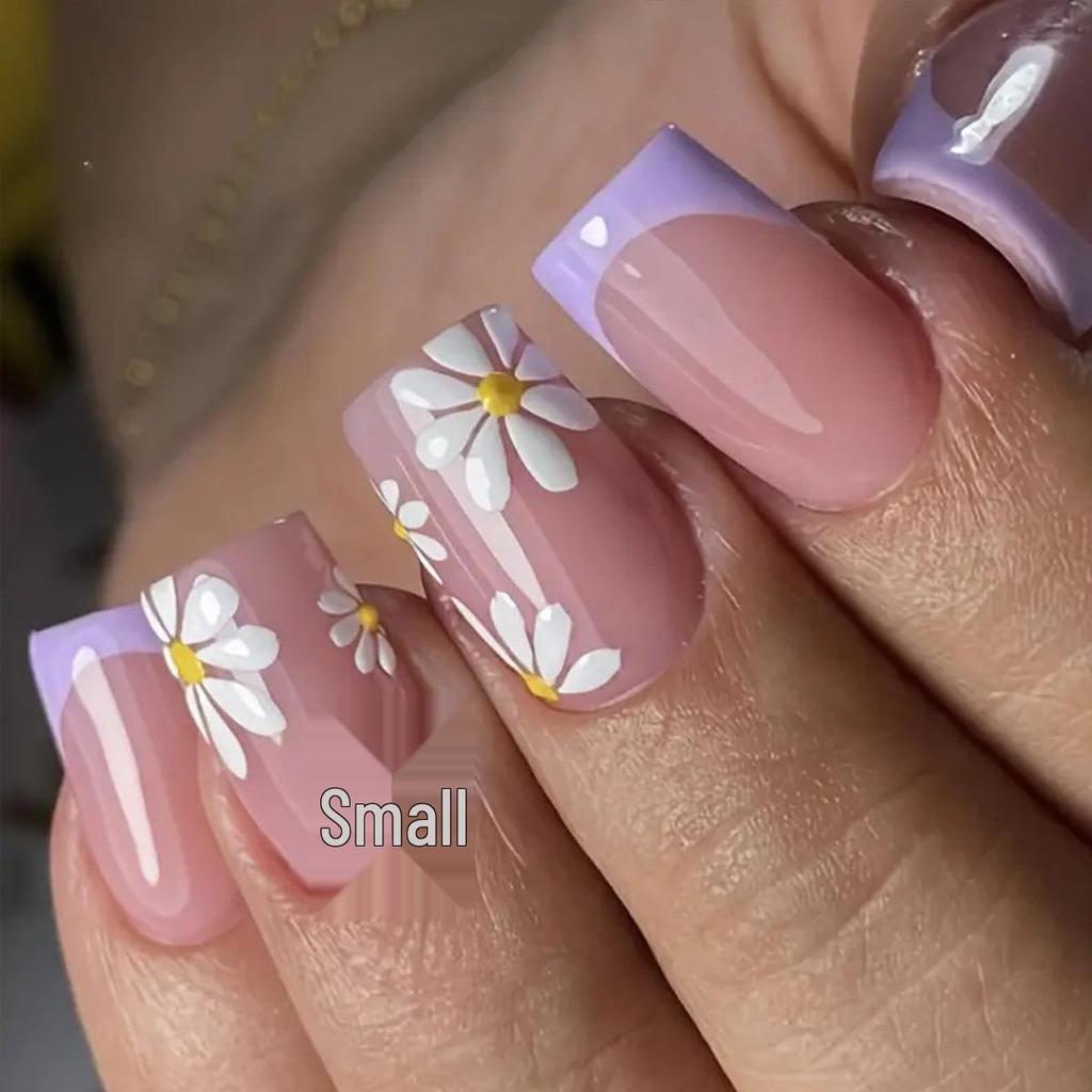 Pegatinas Desmontables para Uñas Estilo Europeo y Americano - Uñas Postizas Simples y Llevables