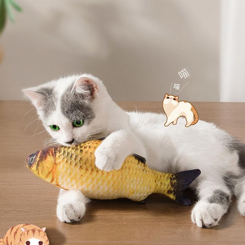 Cat Toy Simulation Fish, Cat Teething, Chewing, Plush Toy Fish Cat, Mint Fish Cat Supplies