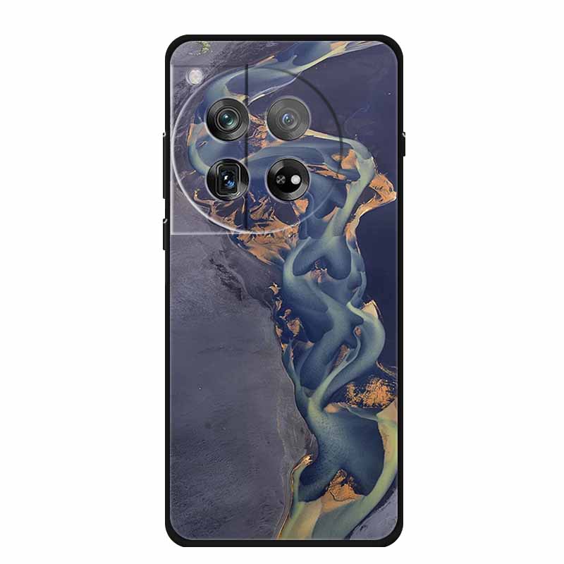 Marble Shell For OnePlus Ace 3 3 Pro Case Luxury Protector Soft Silicone Phone Cover for OnePlus 12R 12 R Colourful Black Fundas