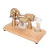 Stirling Engine Motor Model CNC Frame Multi Color LED Aluminum Alloy Flywheel Educational Toy for