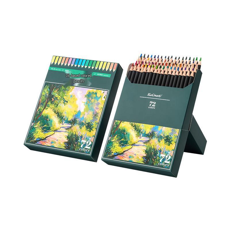 72-Color Water-Soluble Oil-Based Colored Pencil Set for Student Art