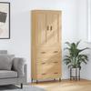 Highboard Sonoma Oak 69.5 x 34 x 180 cm Particleboard