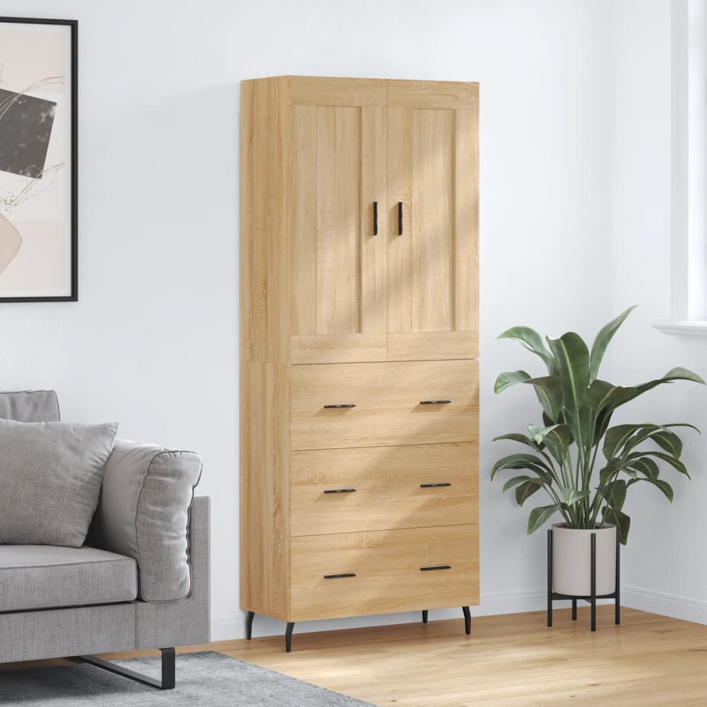 Highboard Sonoma Oak 69.5 x 34 x 180 cm Particleboard