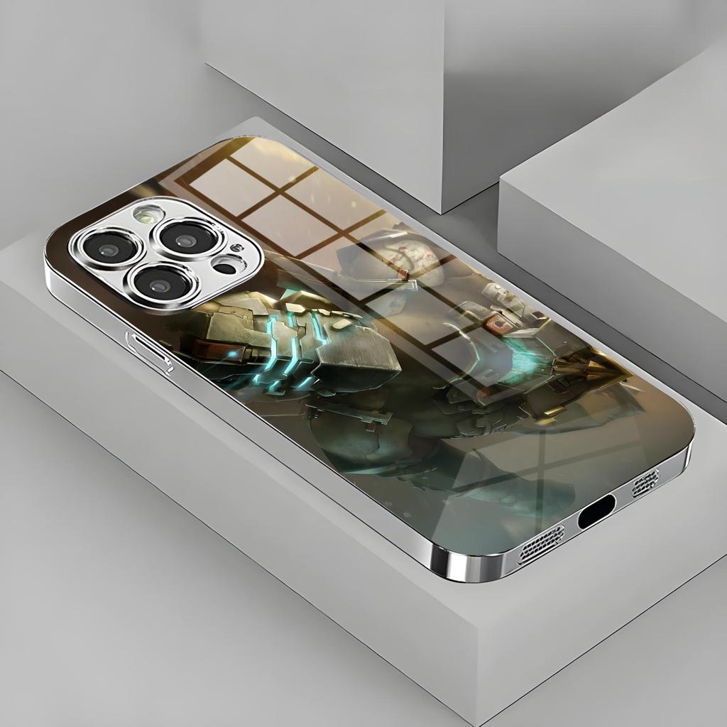 hot game Dead Space Phone Case For iPhone17 16 16e 15 14 13 12Plus Mini Pro Max Electroplated glass Phone Case