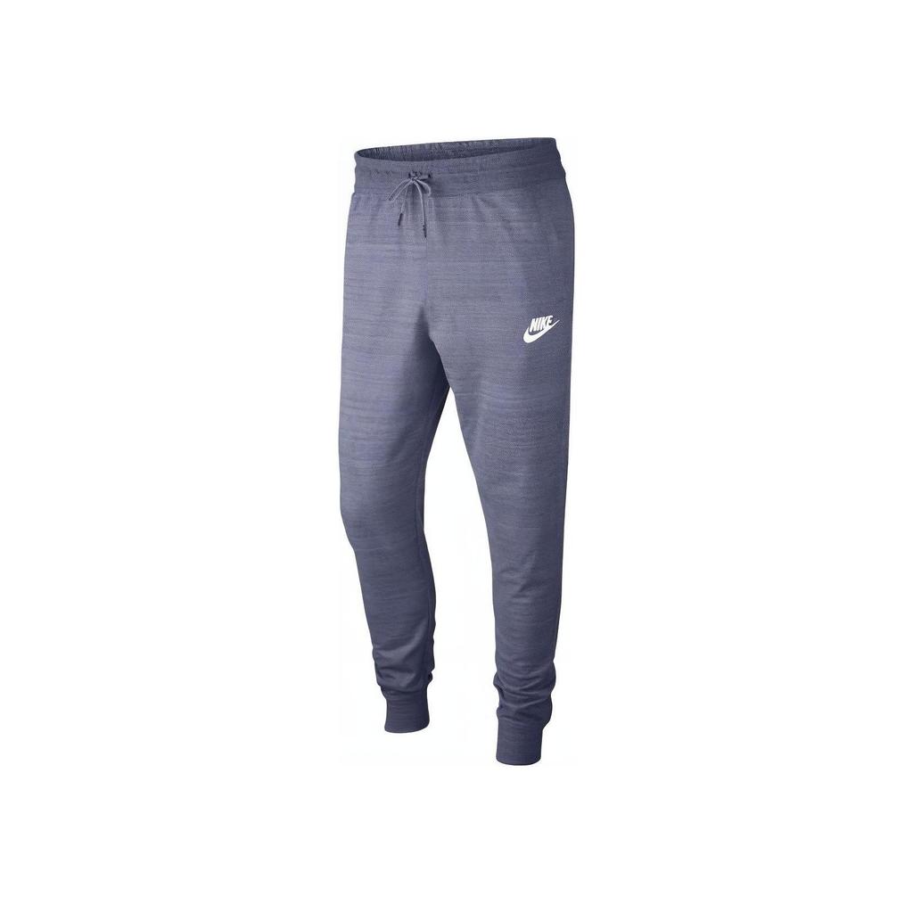 Nike Elastic Long Casual Pants With Logo Print Men Bottoms Blue AQ8394-445