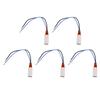 5Pcs PTC Heating Element Constant Temperature Aluminium Shell Thermostat Heater Plate 220V 170 celsius  Blue Black Cable