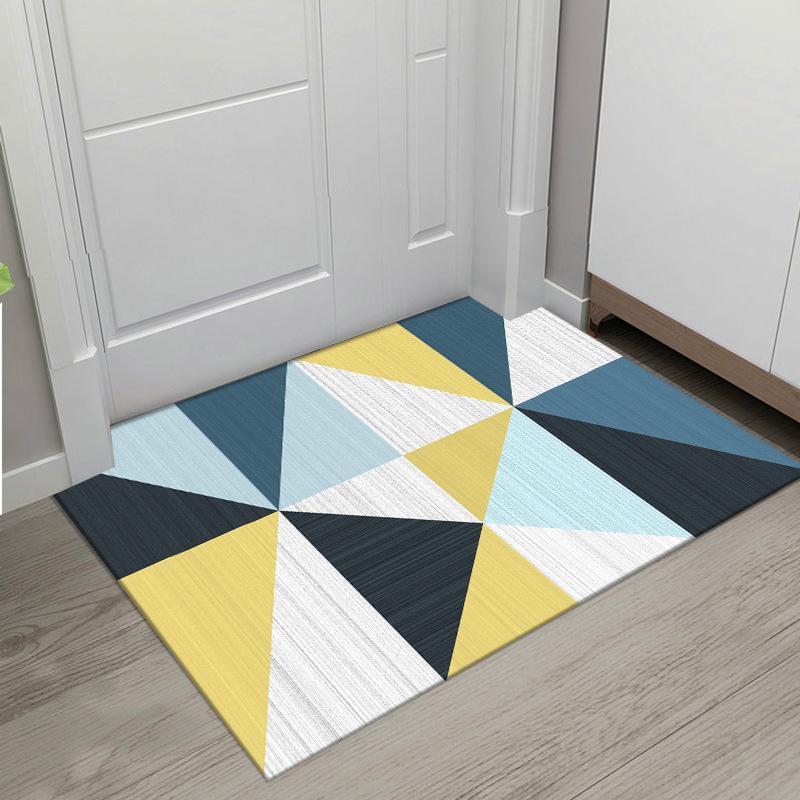 Nordic Wind Crystal Velvet Floor Mat Absorbent Non-slip Mat for Bathroom Door Household Dirty and Washable Door Mat
