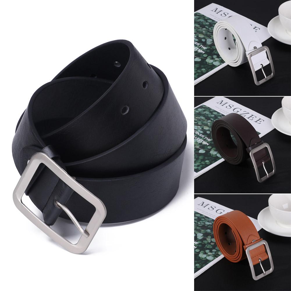 Hot Sell Men Waist Strap Belts Waist Belts Casual Waistband Square Pin Buckle Leather Dress Belt