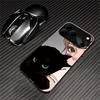 Cute Moody Black Cat Girl Phone Case for iPhone 17 Air 16 15 14 11 Pro 13 12 Mini XR 8 7 Matte Bumper Shockproof Hard Cover