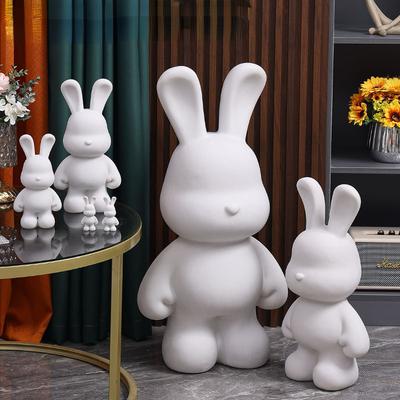 Nuova Pittura Fai da Te Fluida Animale Orso Coniglio Drago Fortunato Bianco Dipinto a Mano Decorazione Casa Bambola Giocattolo Statua Deposito Può Regalo Fatto a Mano