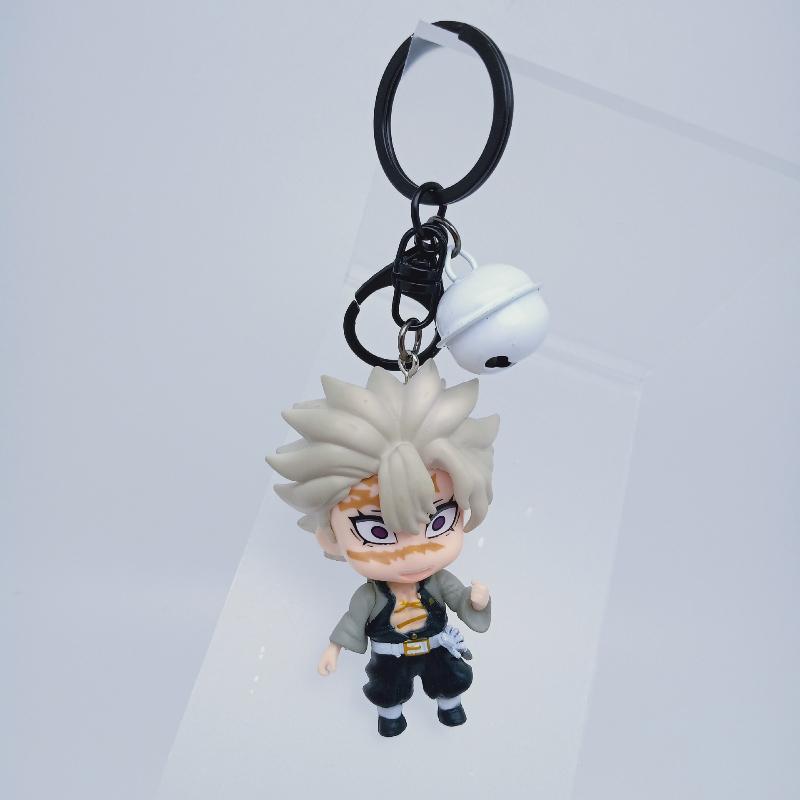 Demon Slayer PVC Keychain Anime Figure Charm Cosplay Accessory Gift for Fans