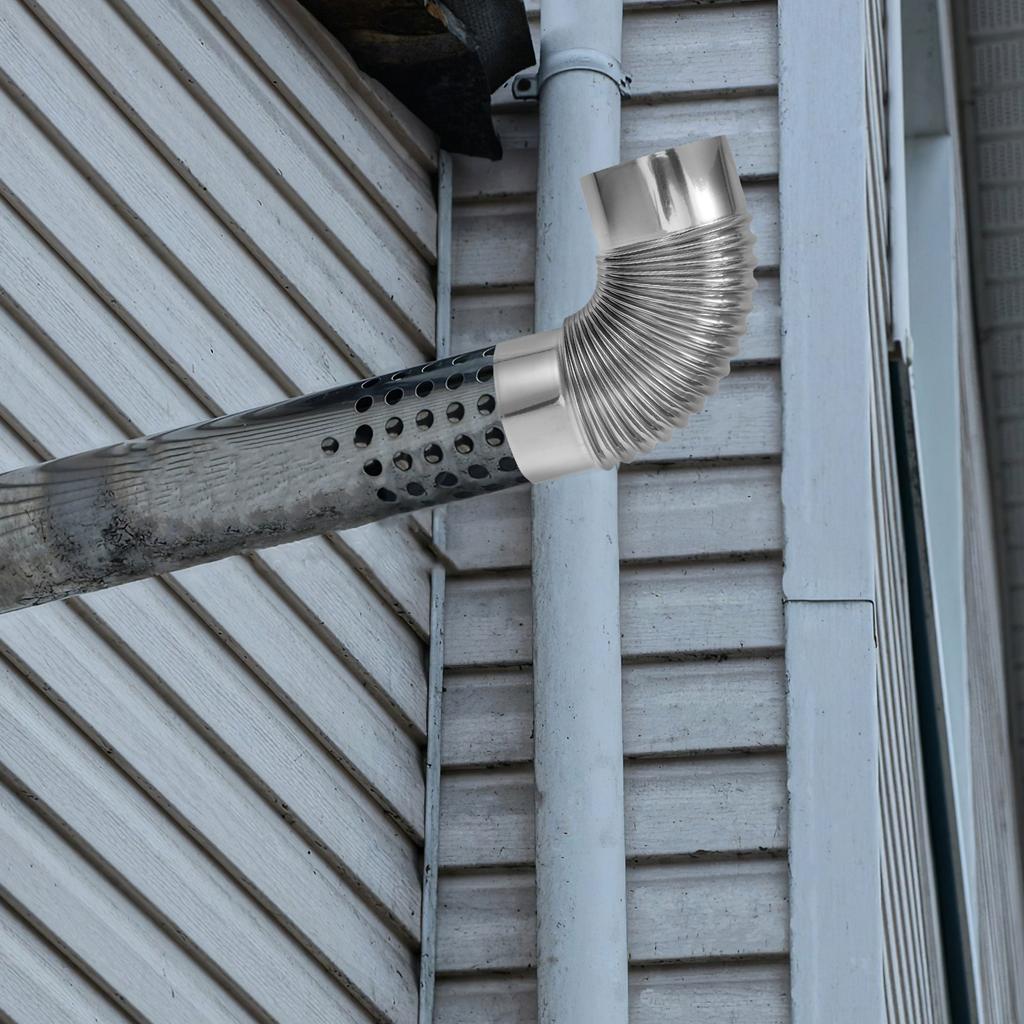 2 Pezzi Tubo di Scarico a Gomito in Acciaio Inossidabile per Tubo Flessibile di Ventilazione Asciugatrice Canna Fumaria Stufa Estensione Canna Fumaria Accessori per Stufe da Interno