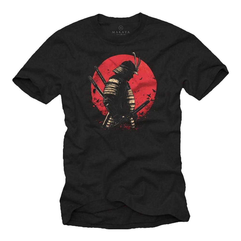 Men's Japan Style T-Shirt - Japanese Samurai Warrior with Katana Sword