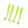 50PCS 5cm Soft Plastic Fishing Lures T tail Worm Baits Fish Tackle Accessory Fluorescent Green