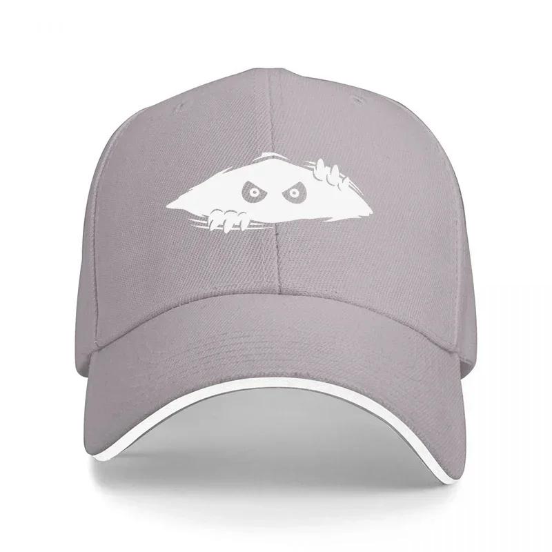 Peeking Ghost Face Baseball Cap Black And White Design Adjustable Hat For Men And Women Fashion Statement Accessory