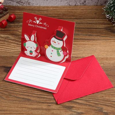Árvore de Natal Feliz Natal Cartões 3D Caligrafia Convite Natal Cartões Pop-Up Dobrável Bênção Cartões de Felicitações de Ano Novo