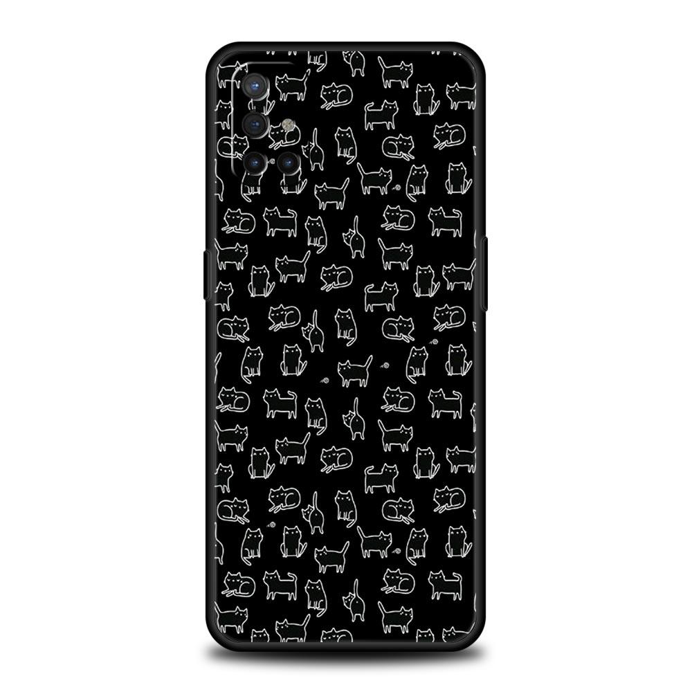 Phone Case For OnePlus 12 11 10 9 Pro 9T 12R 10R 9R 9RT 10T 8T 8 7 6T 7T Nord 2T CE 2 5G N200 N10 N100 Cover Cat Cartoon Cute