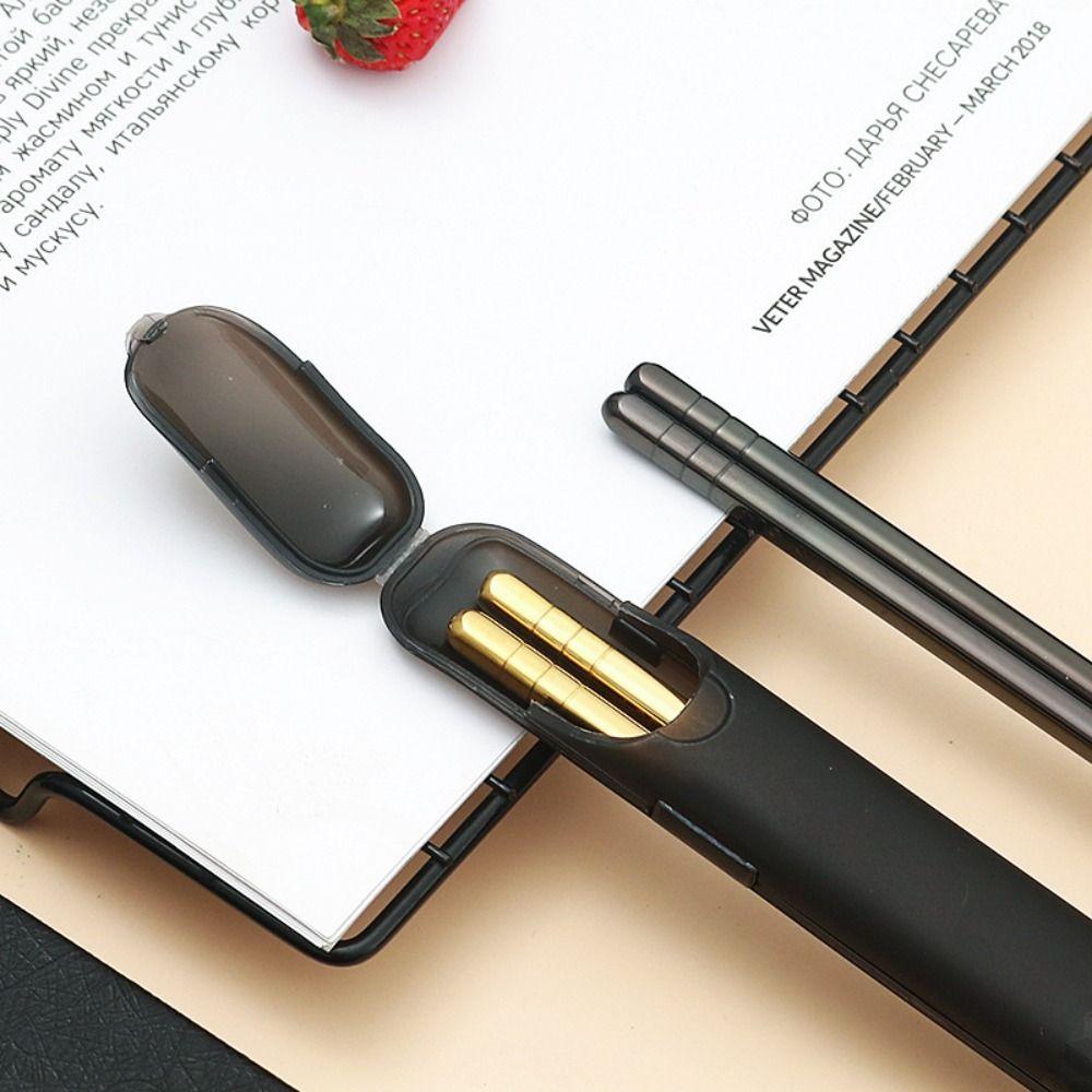 1pcs High Quality Plastic Chopsticks Box 26cm Transparent Cutlery Straw Case Makeup Brush Storage Box