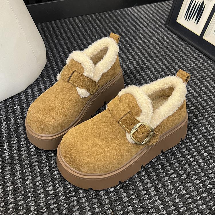 Women's Thick Bottom a Footstool Fashion Winter Lightweight Warm Anti Cold Snow Boots Non-slip Casual Sneakers Cotton Boots