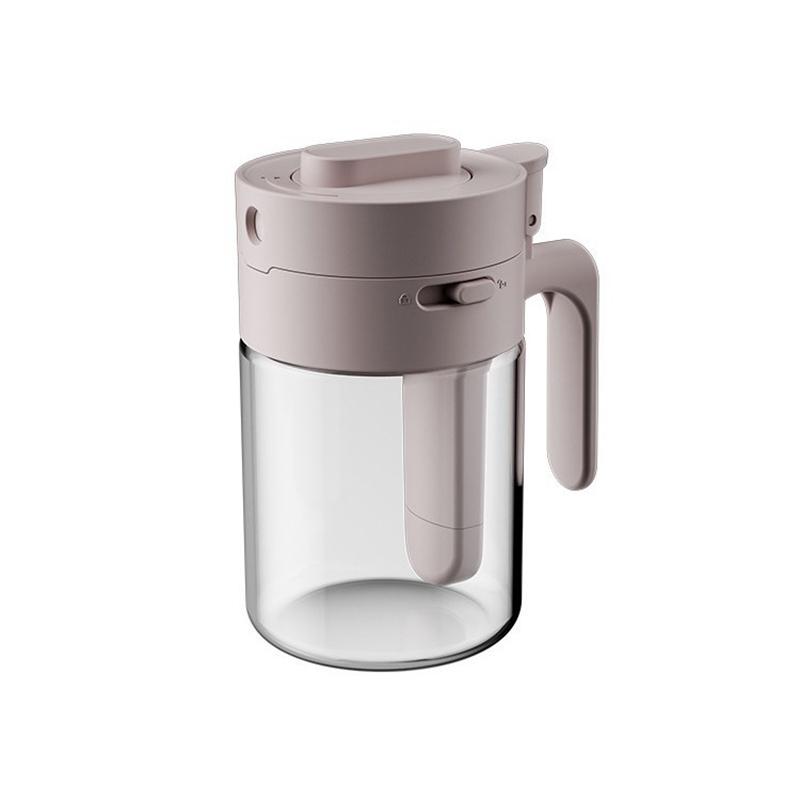 Japanese Style 2-in-1 Condiment Jar Spice Container with Spoon Airtight Kitchen Canister for Salt, Spices & Sugar