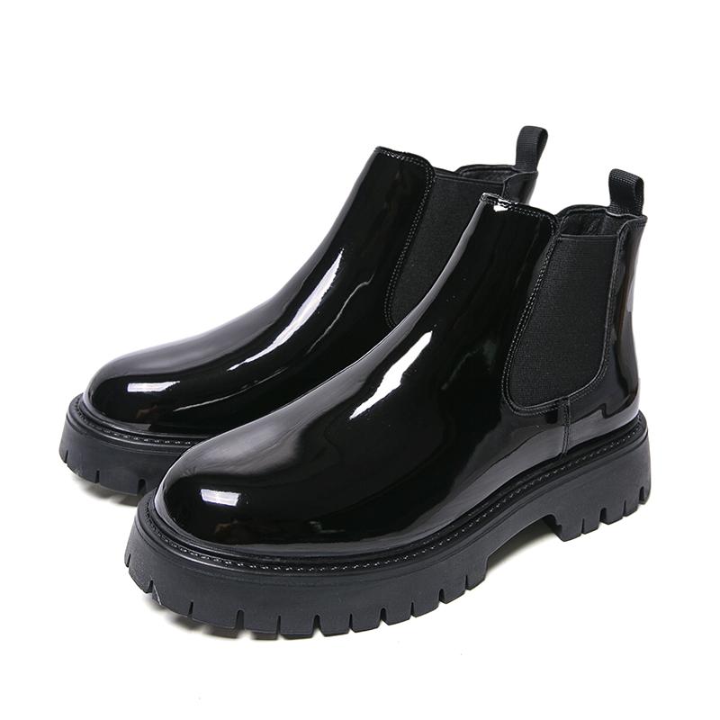 

Мужские лаковые кожаные ботинки Минималистичный повседневный стиль Работа и вечеринка Уличная мода Осень и зима 38-46 Новинка 46