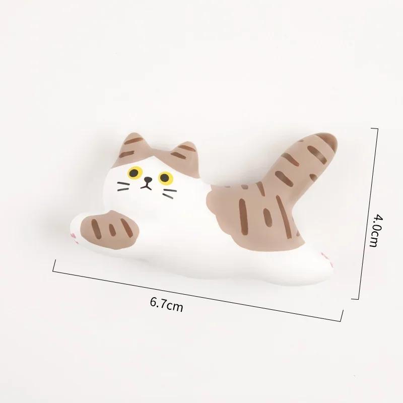 Running Cat Magnet Fridge Sticker Fuuny Cute Cartoon Fridge Sticker Decor Kawaii Animal Refrigerator Home Decor Kitchen Ornament