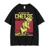 Funny My Quest for Cheese T Shirt Japanese Rat Retro Style Meme Graphic T-shirts Men's Women Fashion Casual Breathable Tops