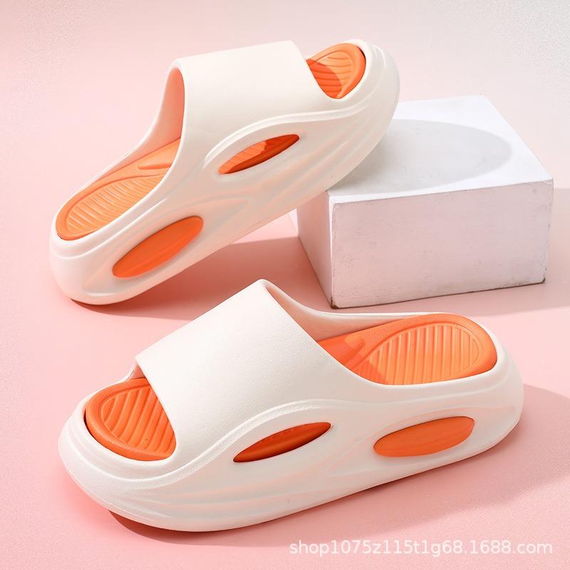 Slippers New Summer Men's and Women's Thick-bottomed Non-slip Heightening One-word Drag Casual Fashion Soft-bottomed Beach Cool Slippers