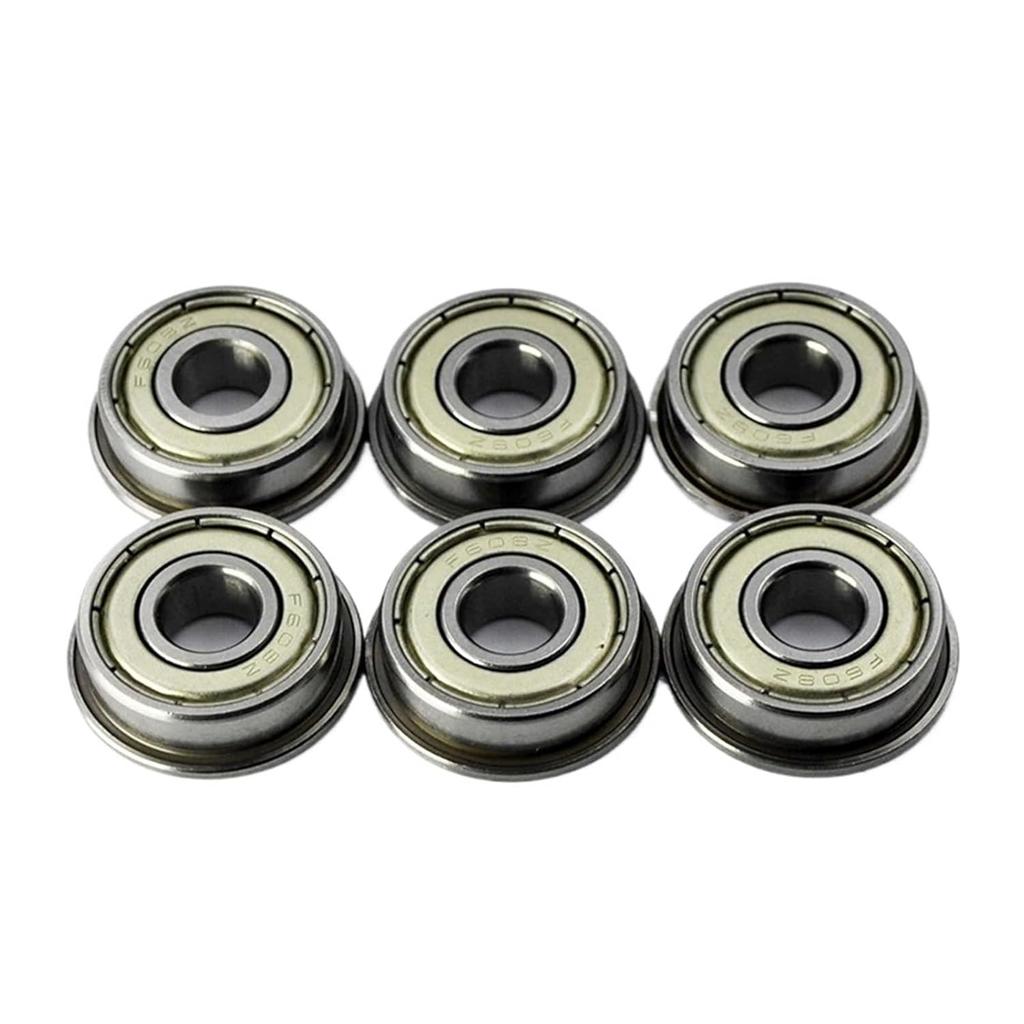 10pcs F608ZZ Flange Bearing 8 * 22 * 7mm F608Z 2Z Flanged Bearings 8 mm Inner Bore 3D Printer Bearing
