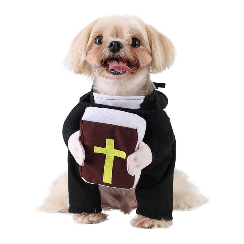 Funny Halloween Cat Cosplay Costumes Dress Up Party Jesus Nun Cats Clothing For Small And Medium Dogs Cats Puppy Pet Accessories