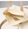 Spacious Canvas Crossbody Bag for College Students - Versatile Korean & Japanese Style