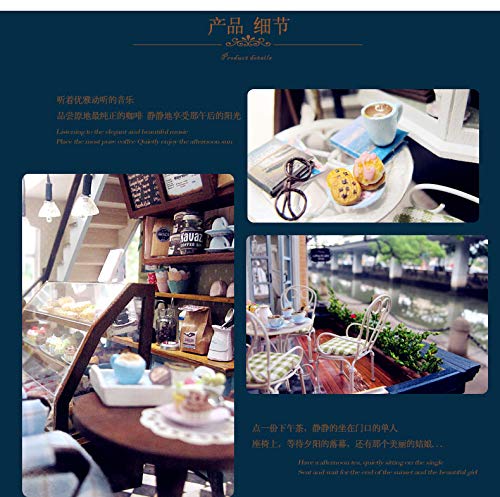 (t-FREAK) Dollhouse DIY Kit Set Miniature European Travel Diary Paris Street Corner Cafe In Hallstatt